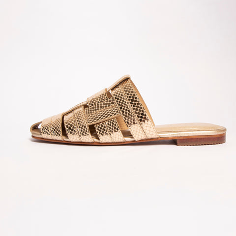 Sandalias Mules Grace Oro